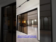 グレーのガラスのスライドドア