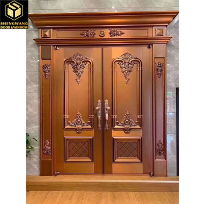 Luxury Front Stainless Steel Garden Gate Oxidation Resistance Aluminum Swing Door