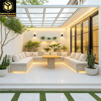 スライディングスクリーン フレームレス アルミ スライディングドア 住宅 寝室 ガラス 内部 ドア